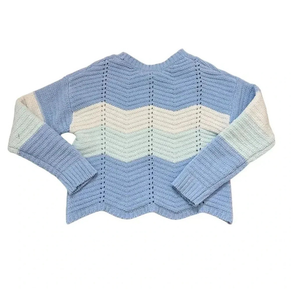 Star & Ivy Girls Multicolor Chevron Knit Sweater Size 10-12 Casual - Picture 3 of 6